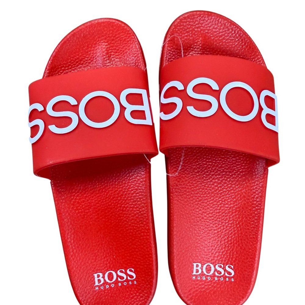 Hugo Boss Vibrant Red Slides